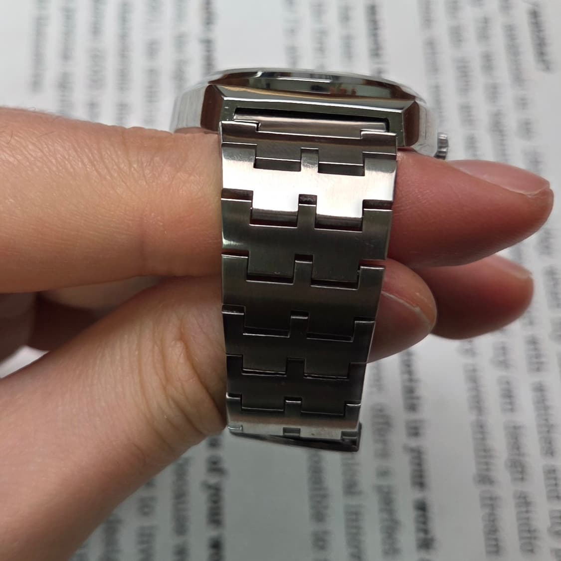 빈티지 라도 골든가젤 희귀 와플판 데이데이트 오토매틱 브레이슬릿 ver. 상품이미지6