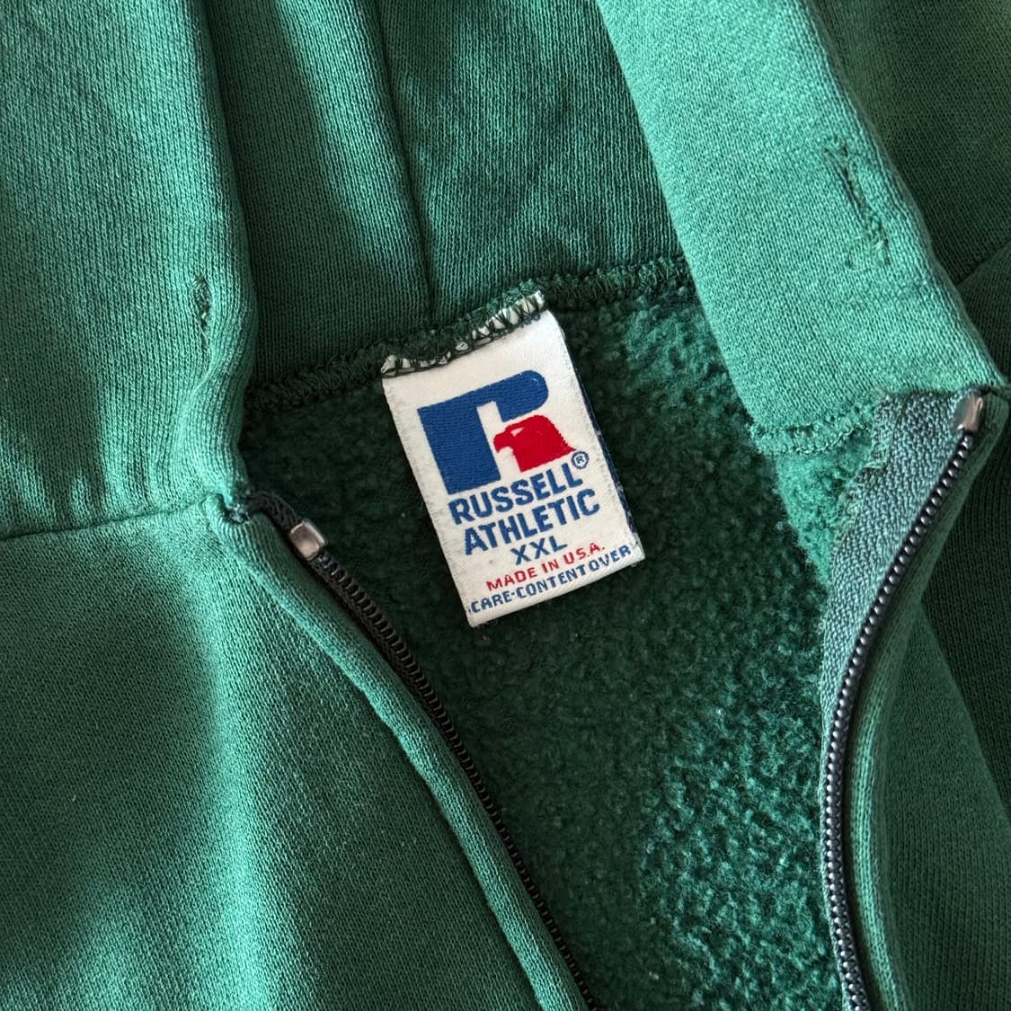 90s 러셀 후드집업 그린 상품이미지3