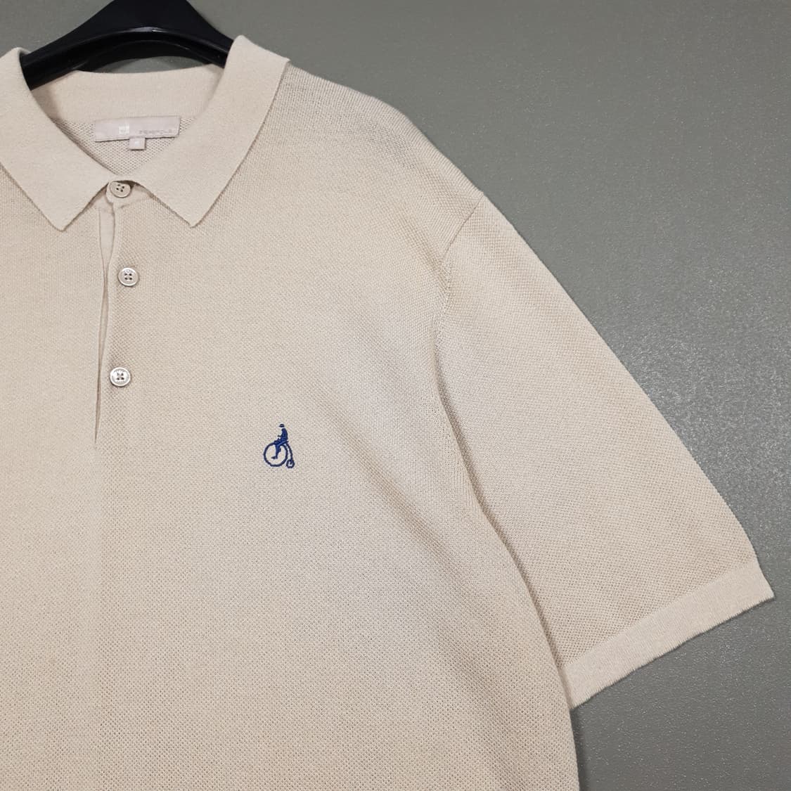 빈폴 신형 21ss 솔리드 피케 칼라 반팔 니트 폴로 셔츠 베이지 100 상품이미지2