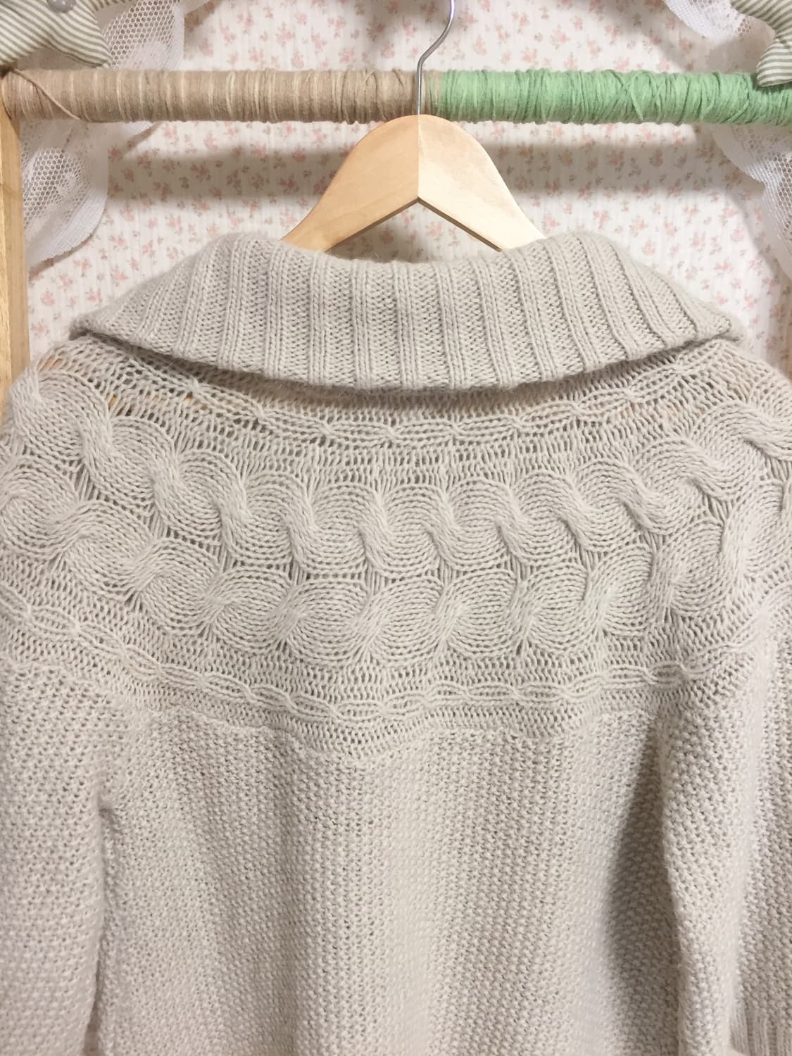 빈티지 모리걸 투버튼 니트 가디건  상품이미지5