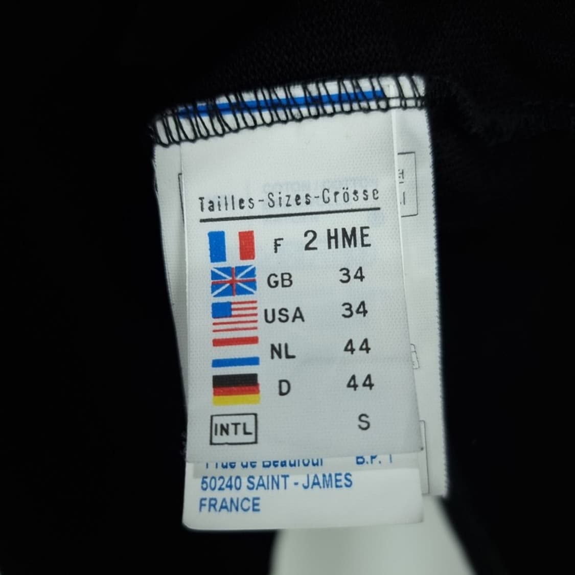 [세인트제임스] 루즈핏 보트넥 롱슬리브 긴팔티 블랙 M19683 상품이미지8