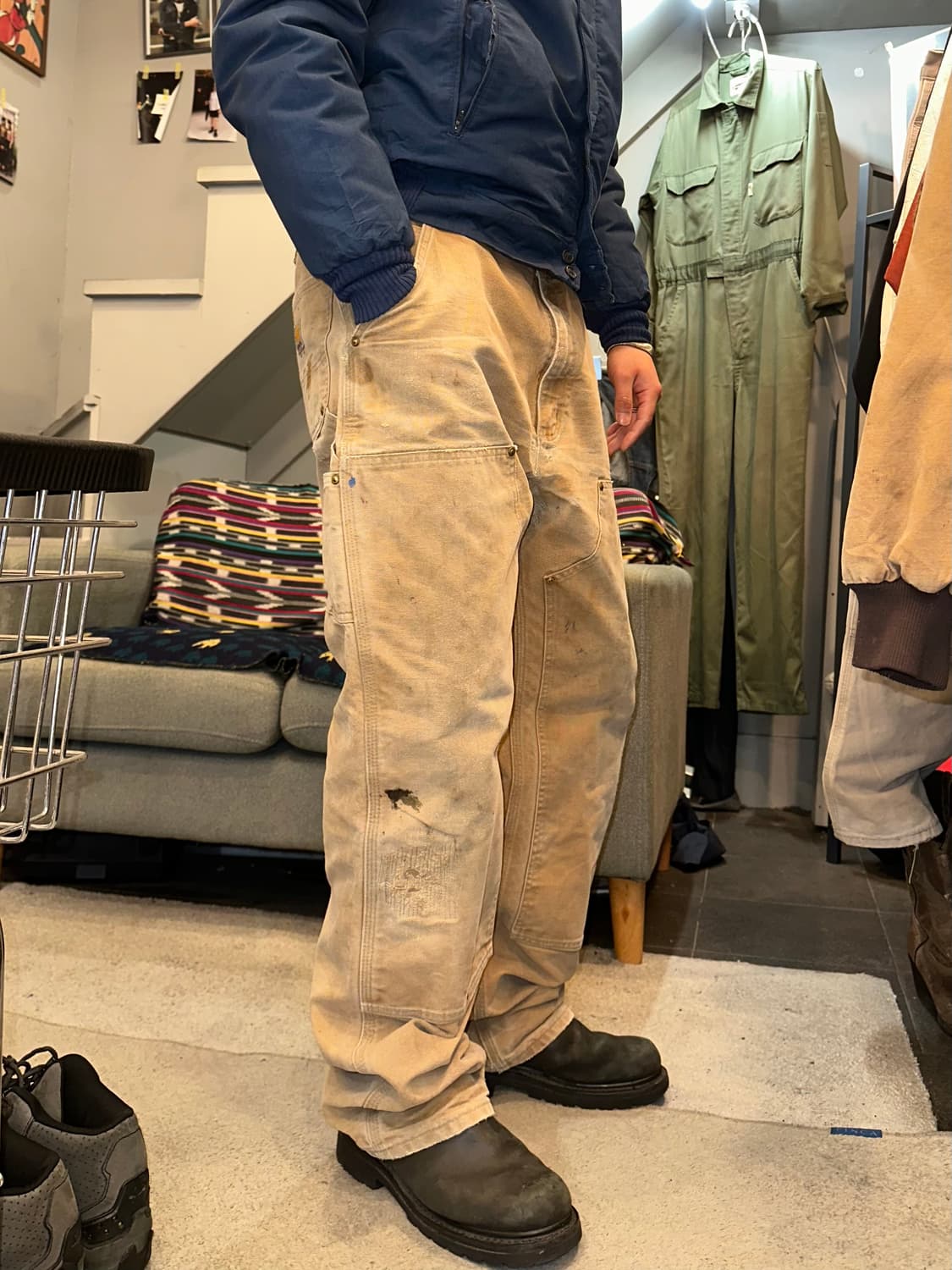 90’s Carhartt canvas double knee pants  상품이미지2