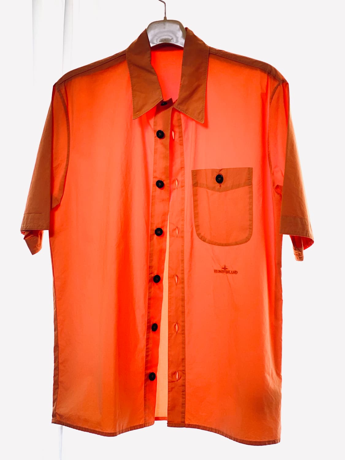 스톤아일랜드 반팔 포켓 남방 셔츠 오렌지 100 L 상품이미지6