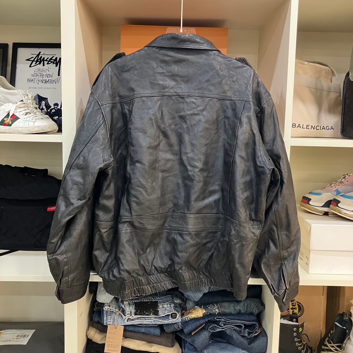 VTG 빈티지 양가죽 봄버 자켓 L 상품이미지2