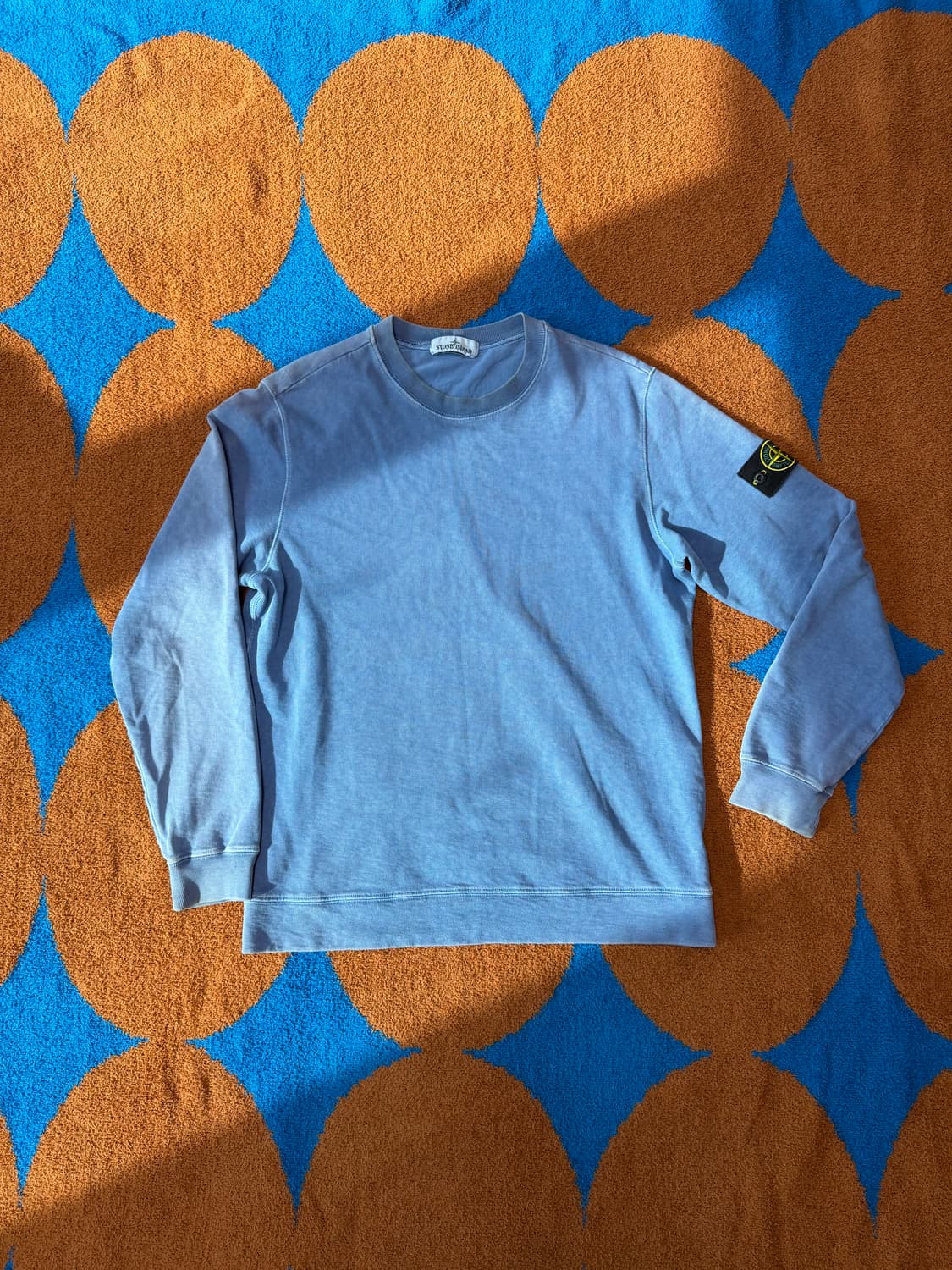 스톤 백포인트 스카이블루 워싱 스웻셔츠 맨투맨 신형라인 XL 여분단추⭕️ 상품이미지1