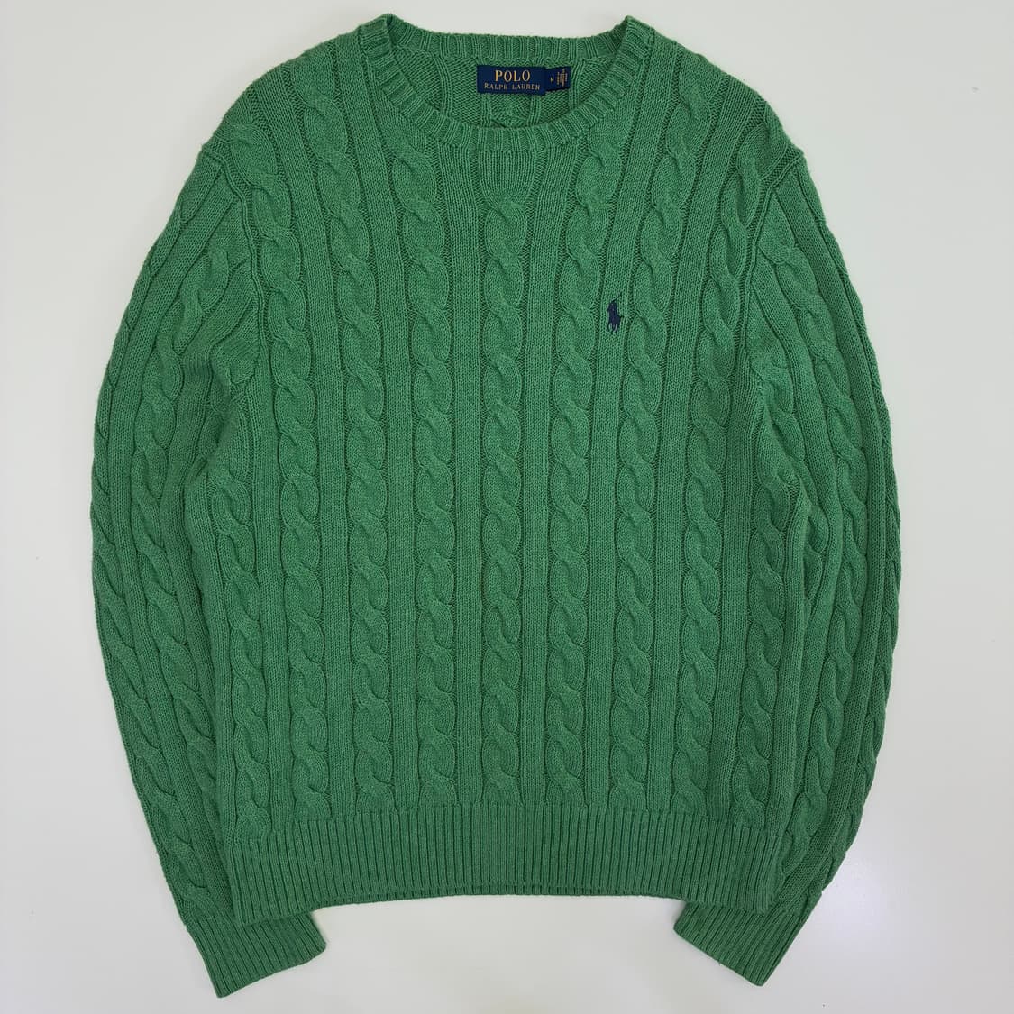 Polo 폴로 랄프로렌 신형 그린 케이블 니트 상품이미지1