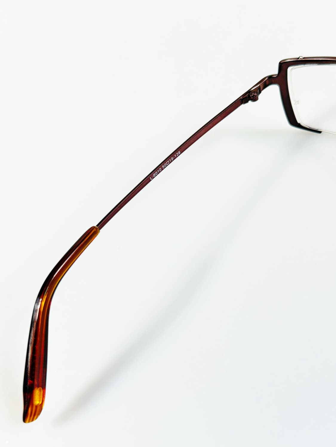 LUXURY OCCHIALI 브라운 메탈 반무테 스퀘어 빈티지 안경 상품이미지7