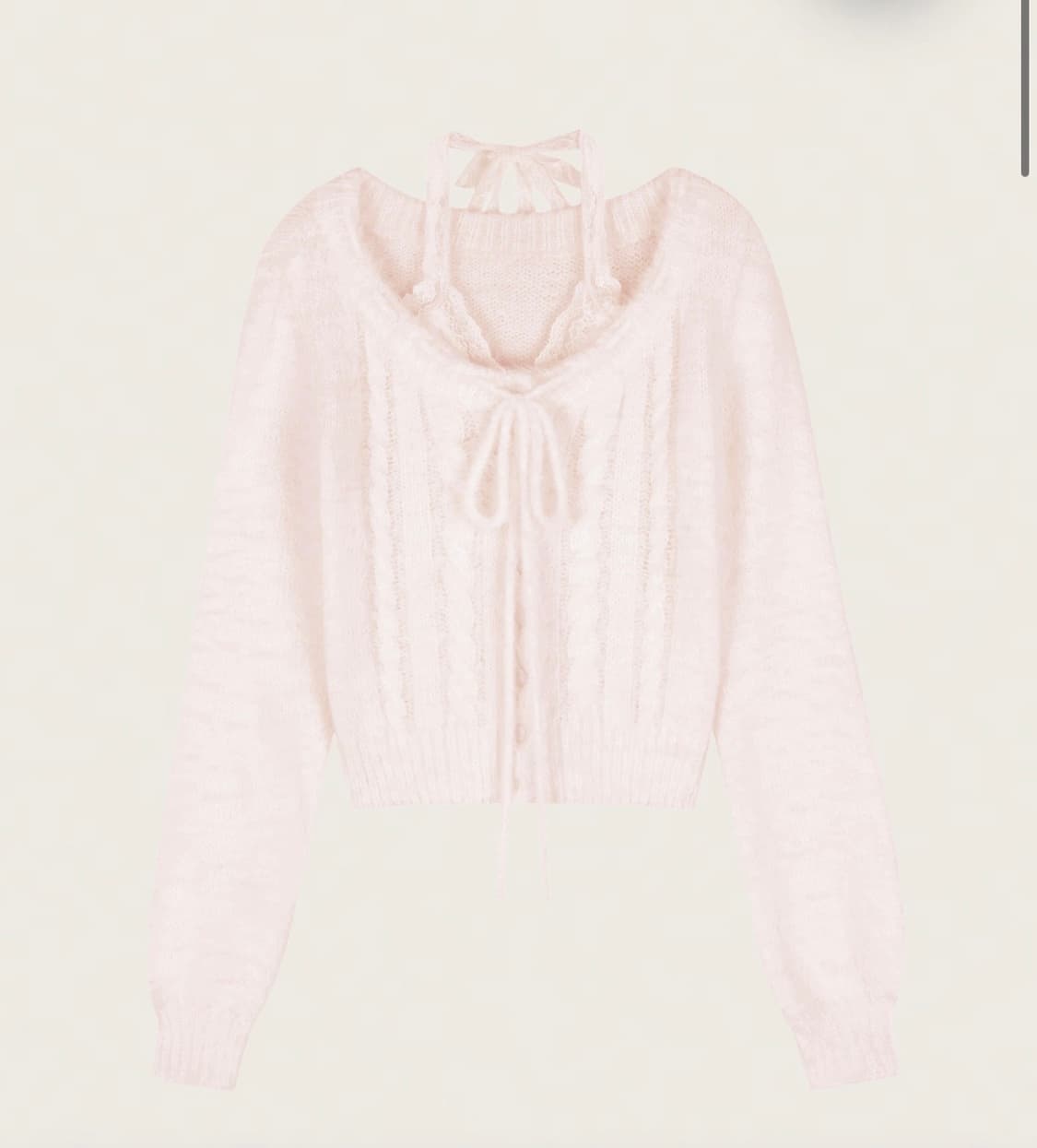 클리시어 스노우드림 레이스 니트 Snowdream lace knit, P 상품이미지1