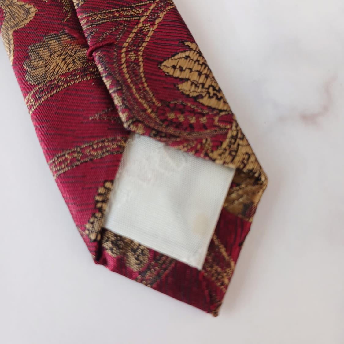 세루티 실크 페이즐리 리프 자카드 넥타이 8.7cm A+등급 A19281 상품이미지7