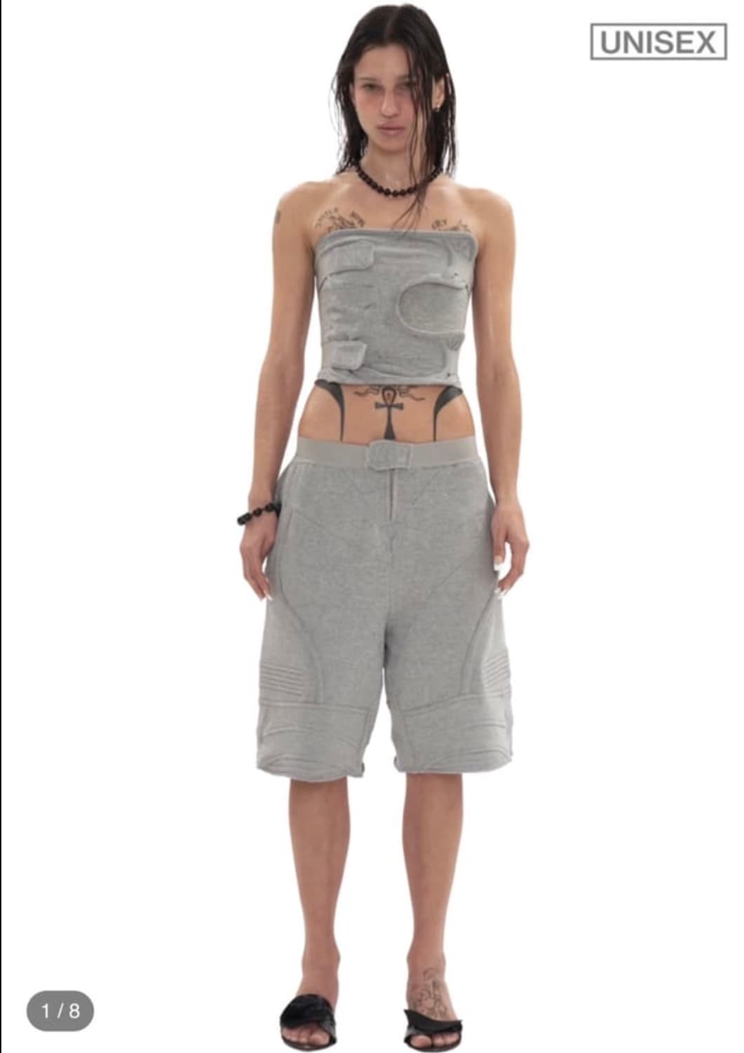 604서비스 BIKER BANDING SWEAT SHORT 상품이미지1