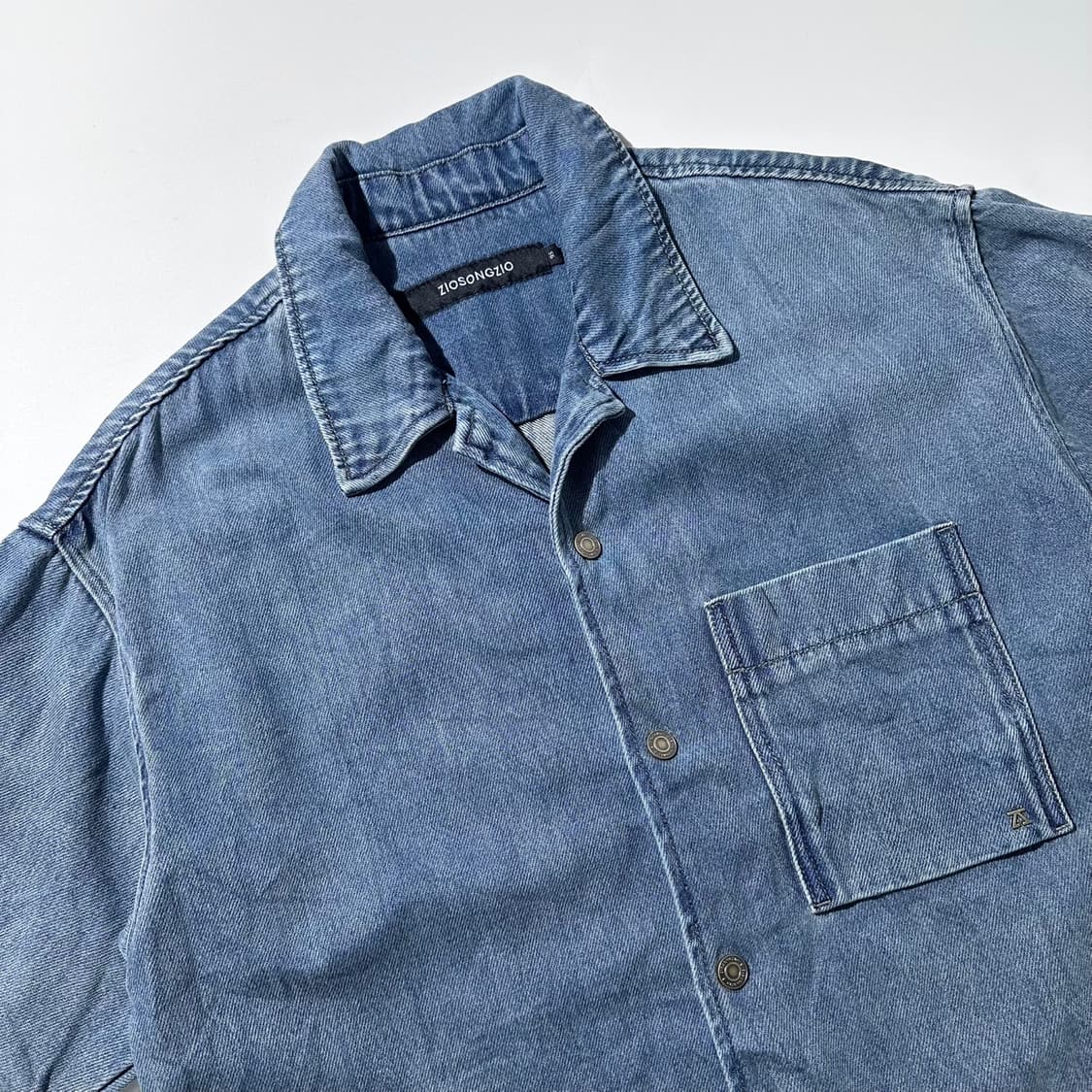 25ss 지오송지오 데님 반팔 셔츠 상품이미지4