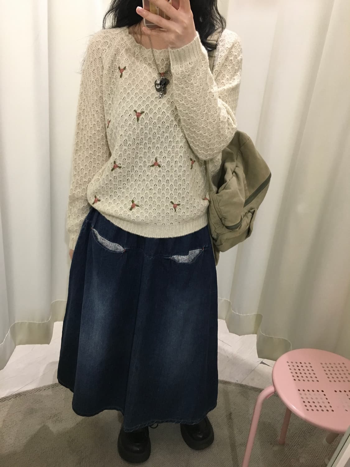 flower pocket denim skirt 상품이미지4