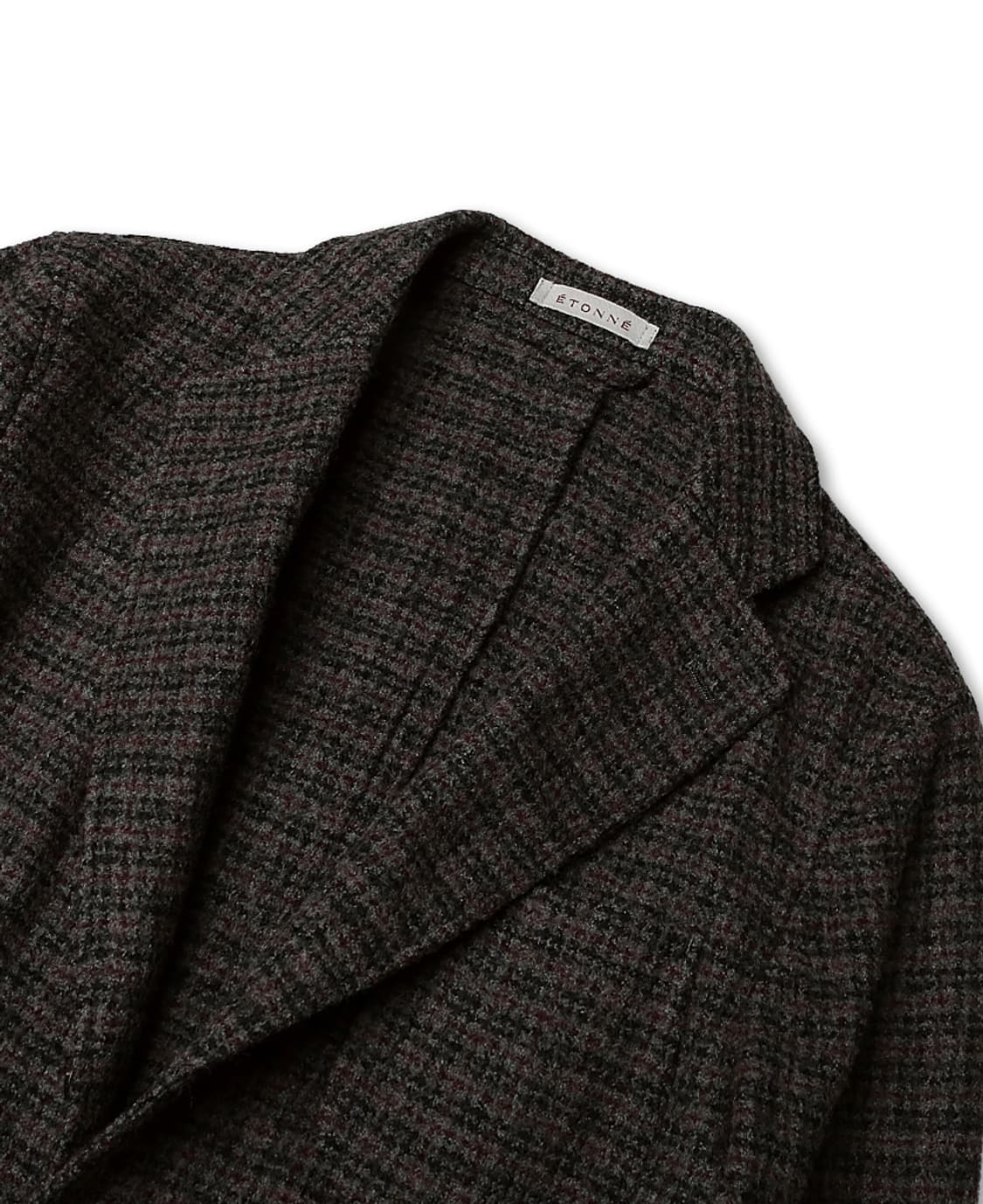 에토네 [Etonne] 레오마스터 헤어리 울 체크 댄디 자켓 상품이미지2