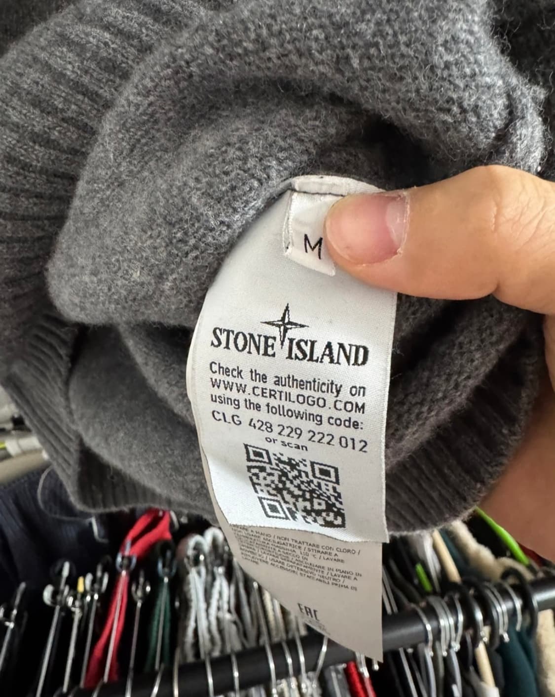스톤아일랜드 반집업 니트 M 상품이미지3