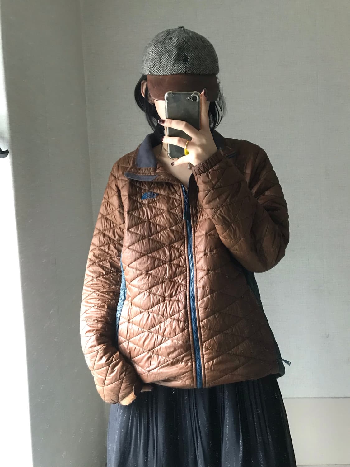 노페 브라운 경량패딩 상품이미지4