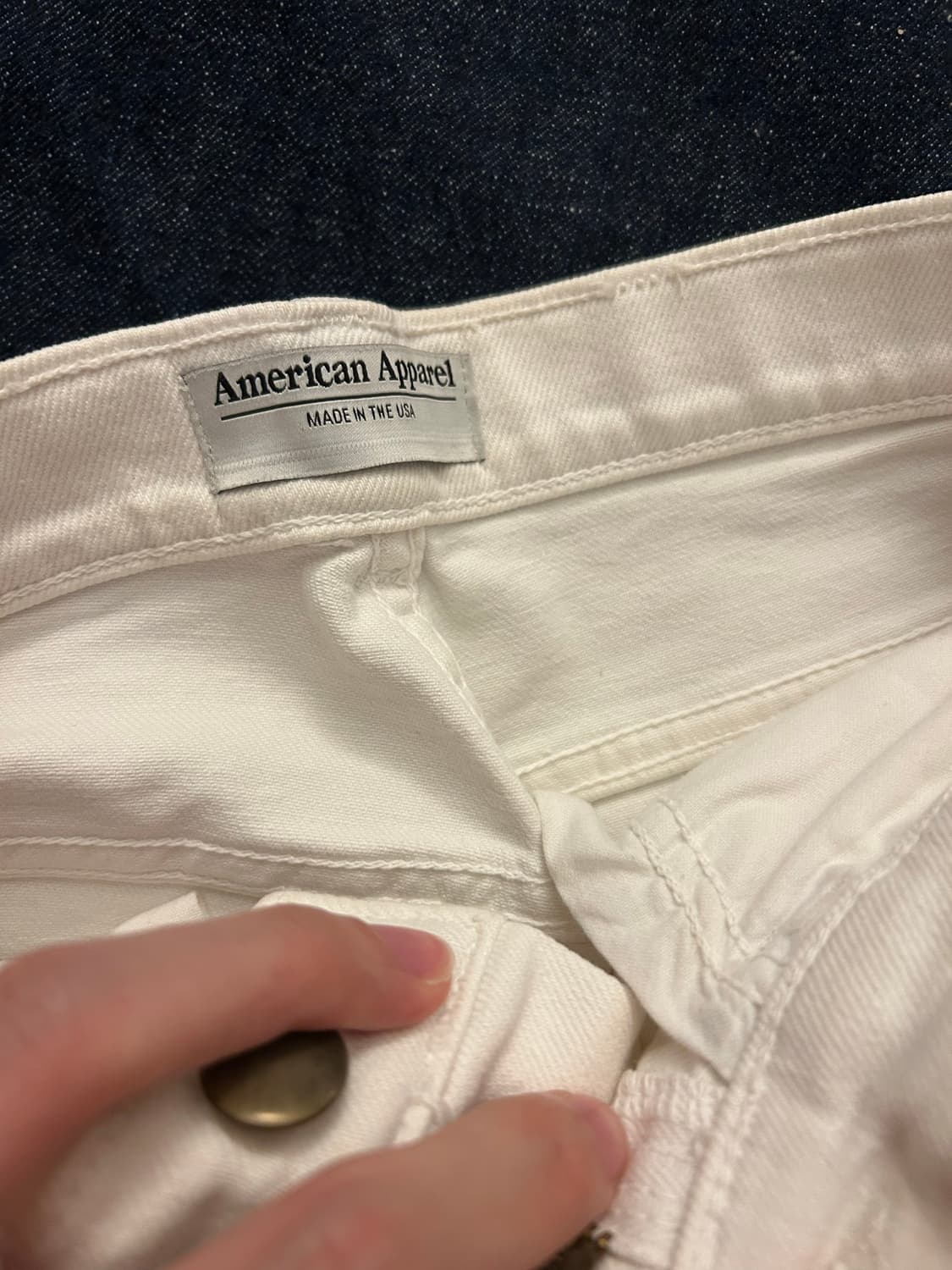 아메리칸 어패럴(American Apparel) 하이웨이스트 데님쇼츠 상품이미지3