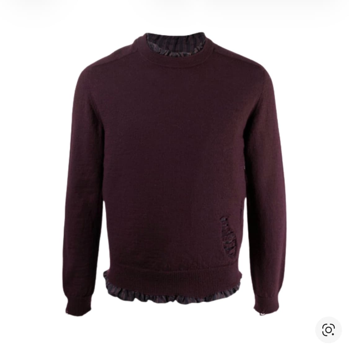 메종 마르지엘라 풀오버 레이어드 니트 보르도 상품이미지1