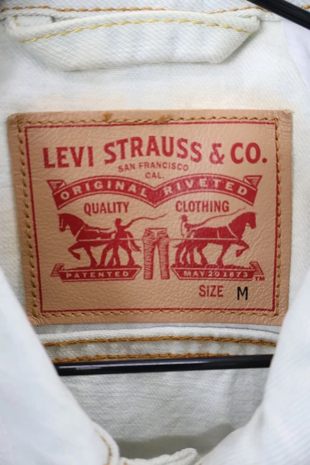 Levi's White Denim Trucker Jacket 상품이미지7