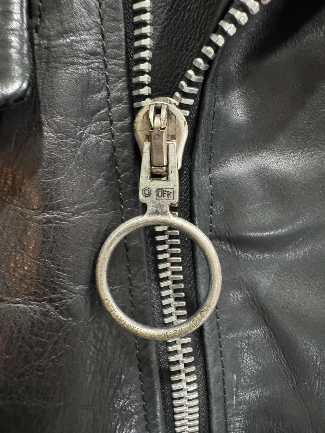 Off-White 가죽 바이커 자켓 L 정품 상품이미지4