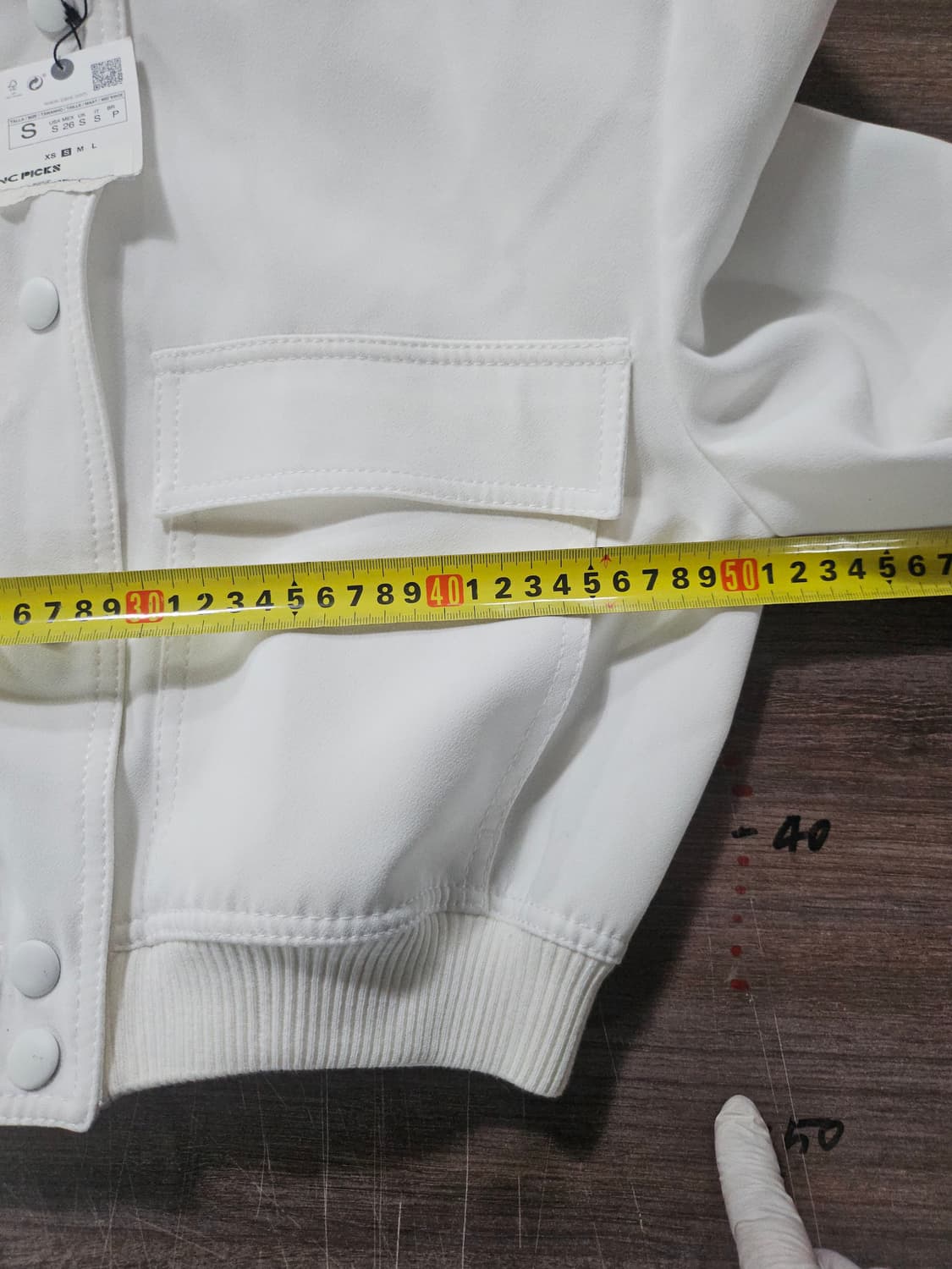 자라 화이트 크롭 봄버 자켓 S 상품이미지5