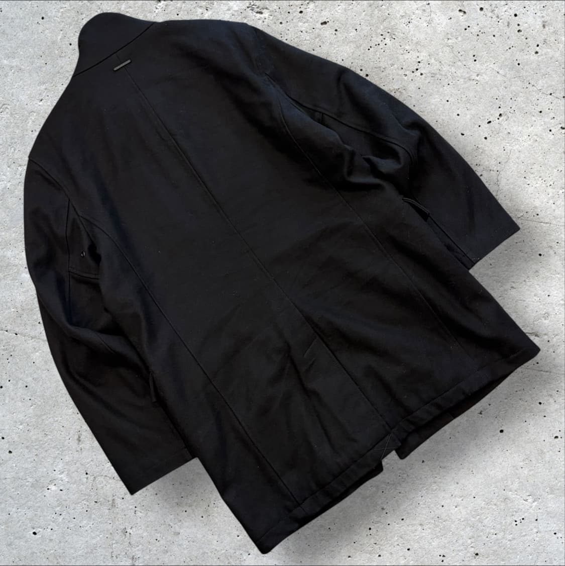 [M] 앤드류마크 블랙 내피 울 남성 하프 코트 D65 상품이미지2