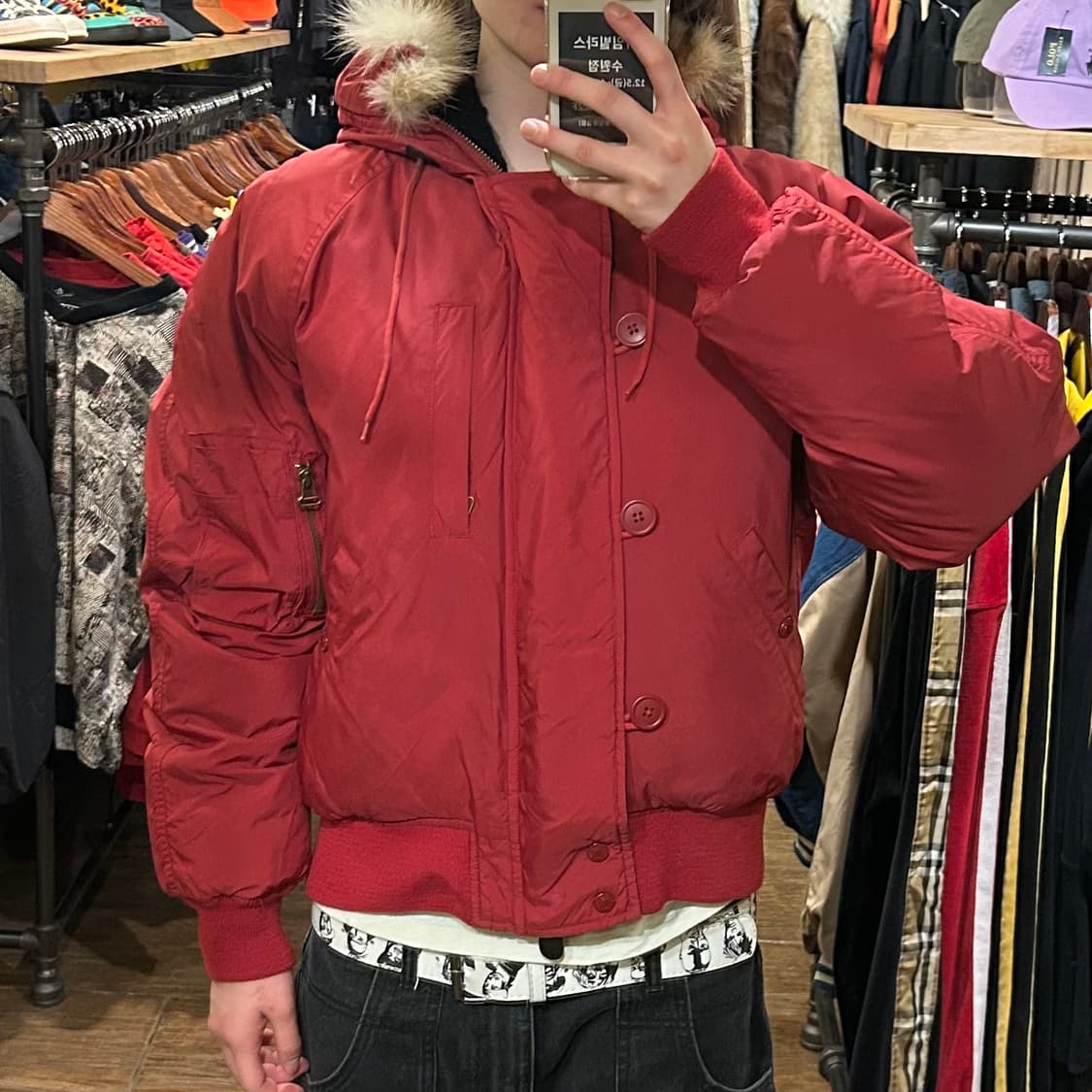 [HI] 폴로 숏패딩 레드 상품이미지2