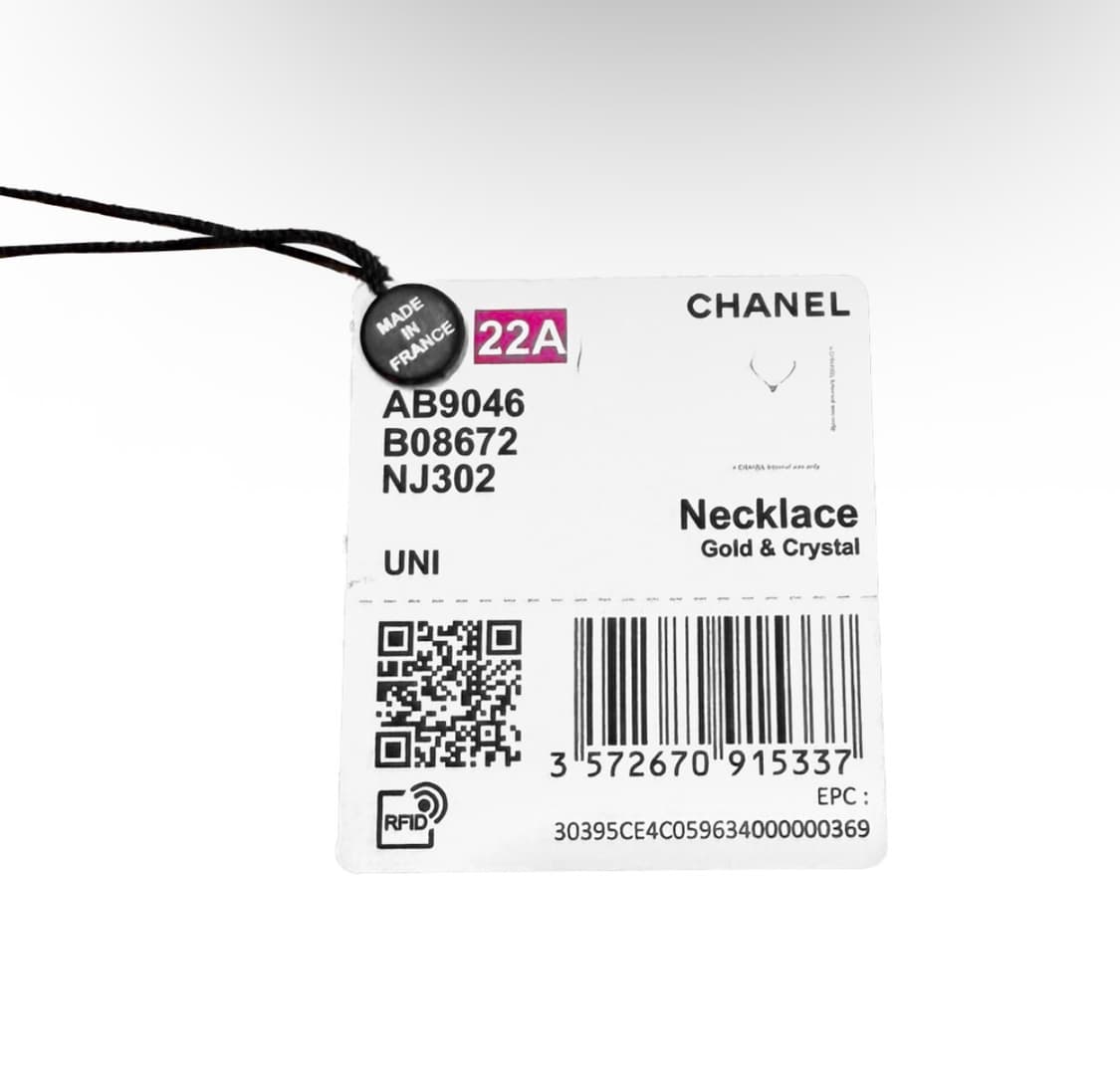 샤넬 여성 CC로고 체인 라운드 크리스탈 펜던트 목걸이 골드 AB9046 상품이미지10