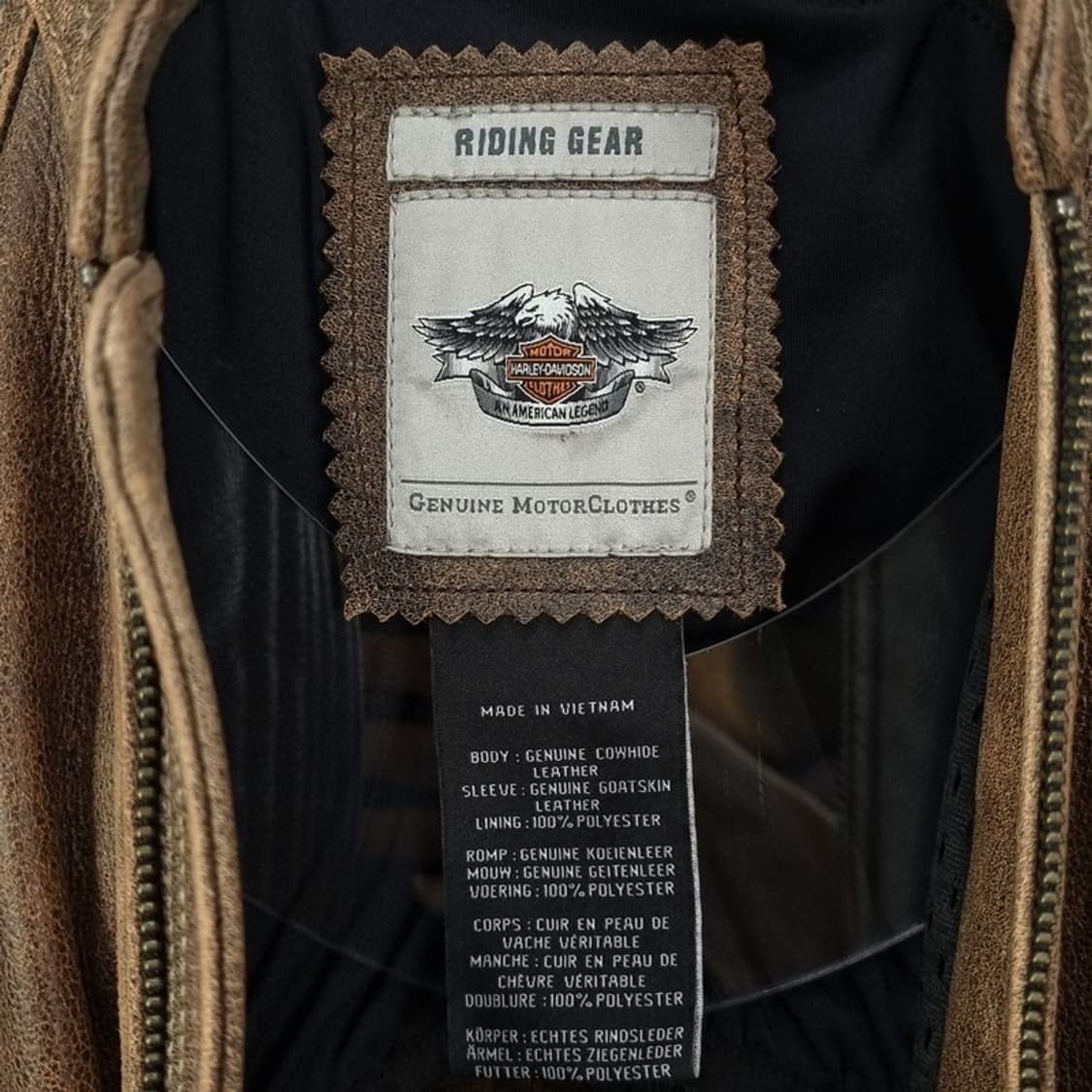 할리데이비슨 카우 & 램스킨 레더 빅로고 바이커 자켓 P01134 상품이미지9