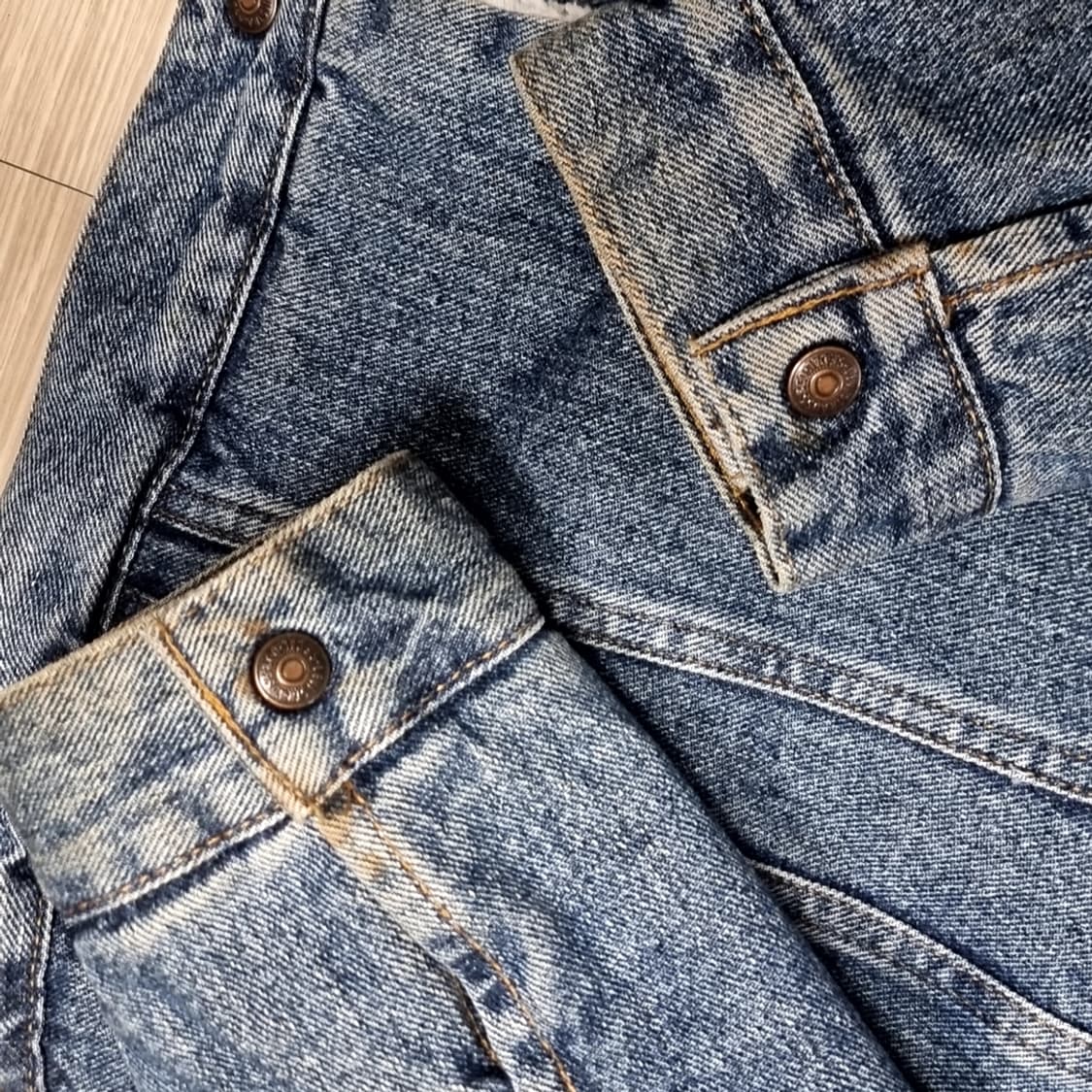 미제 80s 리바이스 데님 쉐르파 자켓 청자켓(110) 상품이미지5