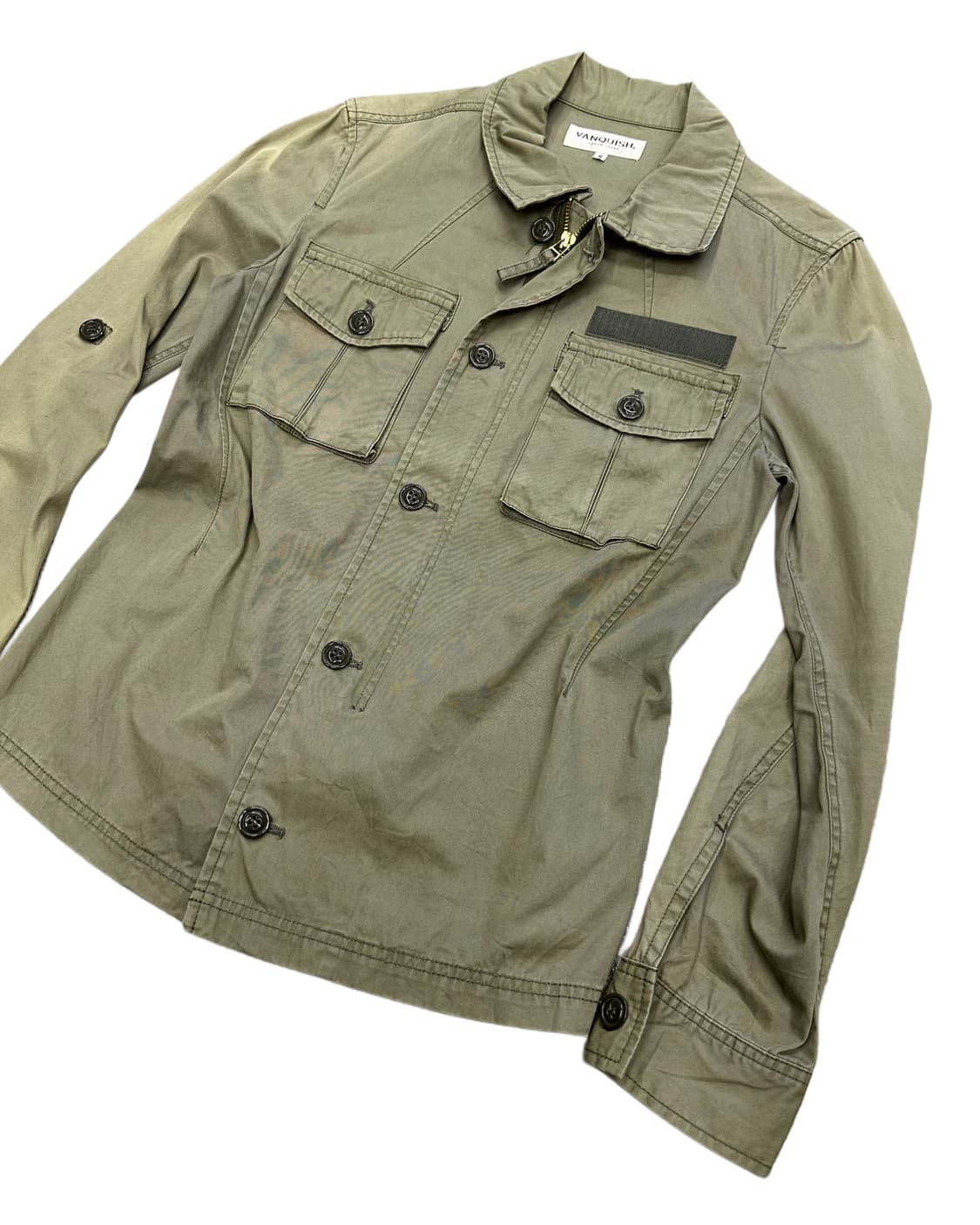 khkaki military zip-up shirt jacket 상품이미지3