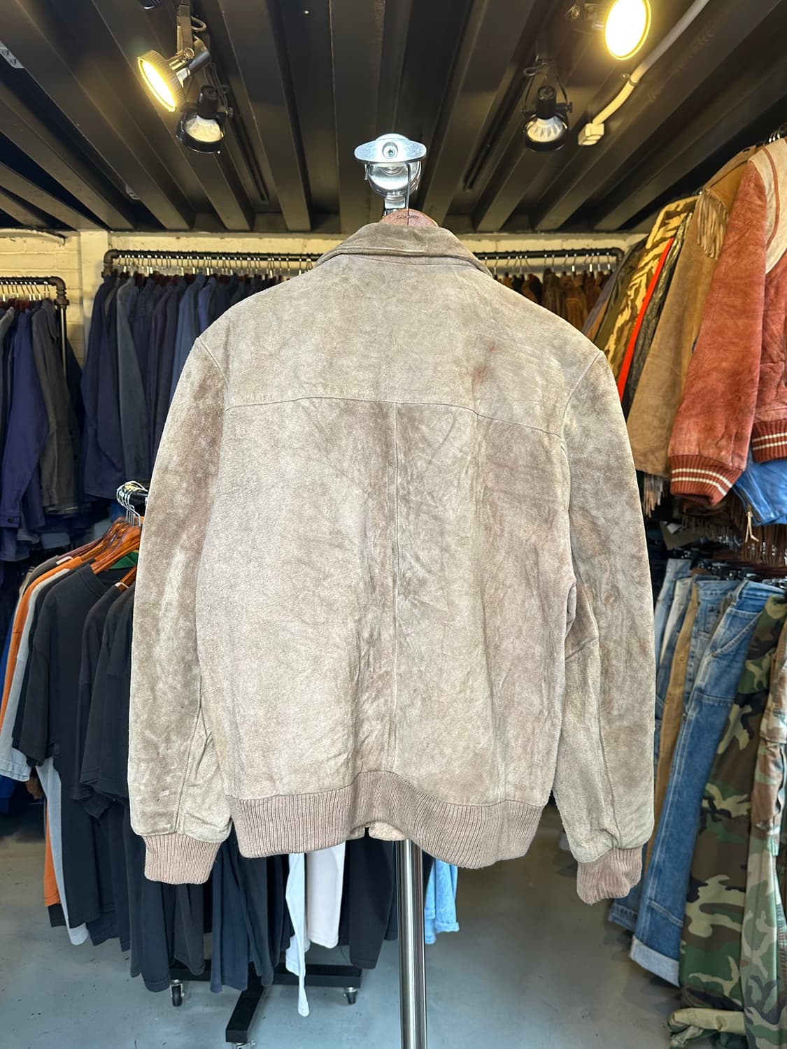 90s 리얼 레더 스웨이드 플라이트 자켓 made in korea 상품이미지2