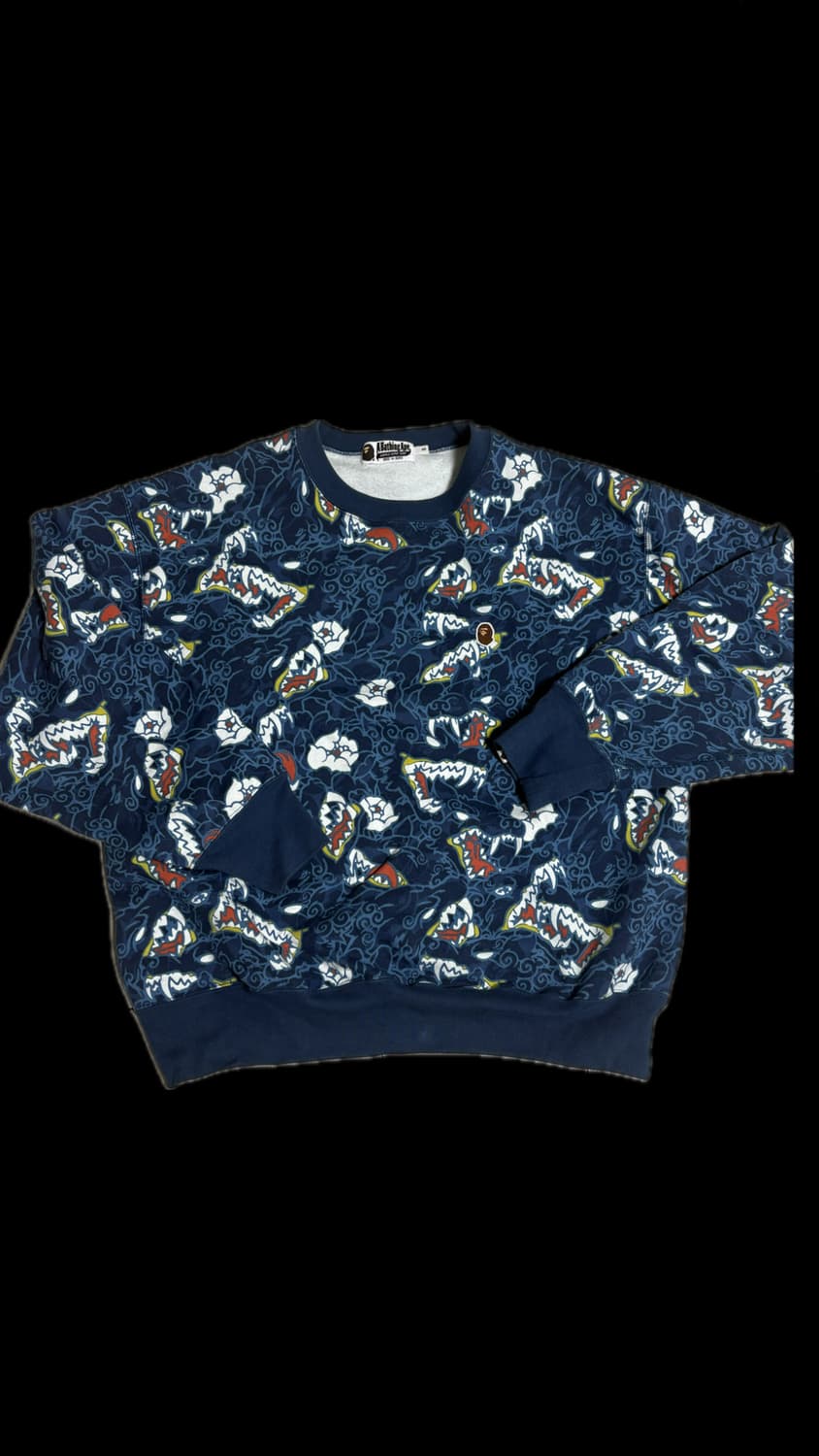 베이프 재패니즈 타투 카모 릴랙시드 핏 크루넥 맨투맨 1K80113009 상품이미지3