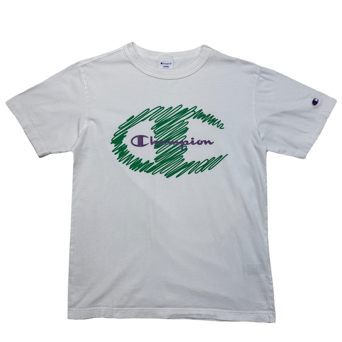 CHAMPION 아시아 스케치C로고 반팔 티 L 상품이미지1