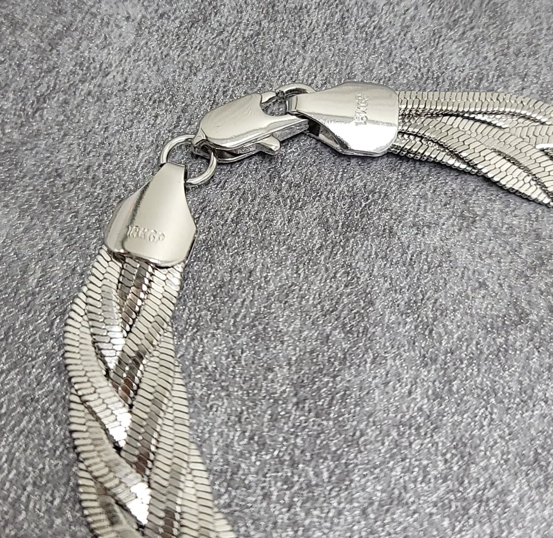 18KGP flat chain bracelet 상품이미지5