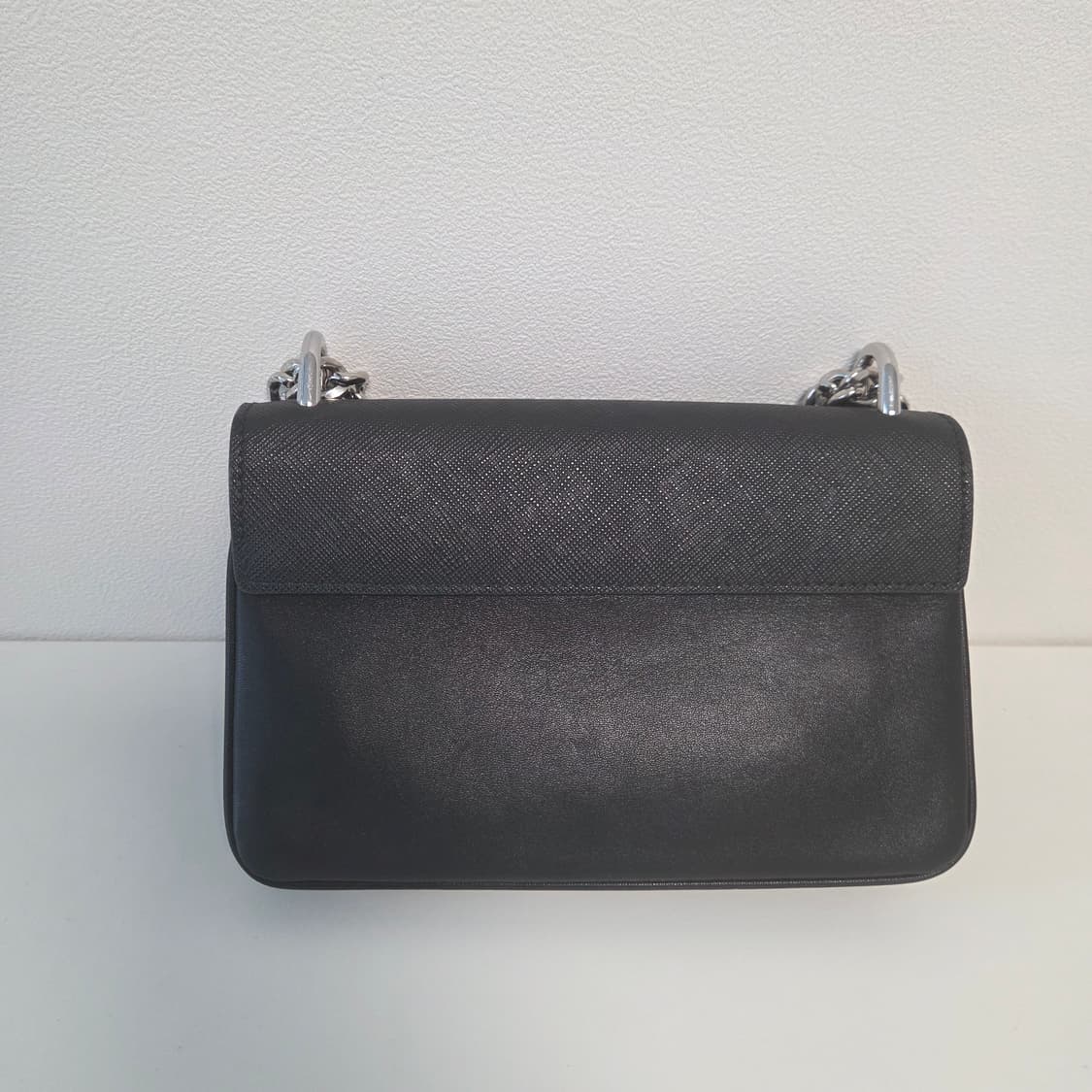 PRADA 프라다 정품 사피아노 카프스킨 은장 체인백 숄더백 크로스백 상품이미지3