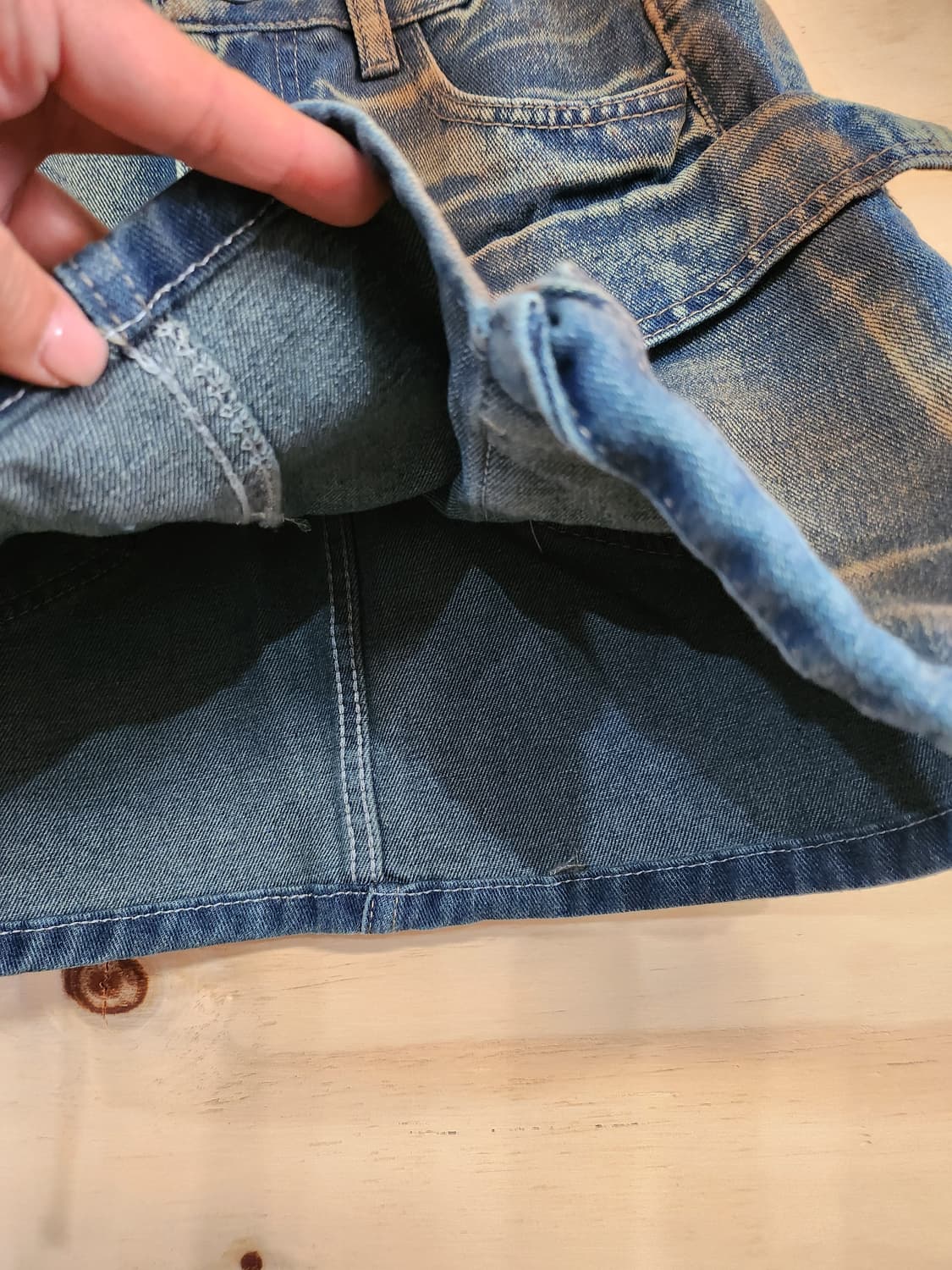 592) 빈티지 카고 포켓 데님 미니 스커트 상품이미지3