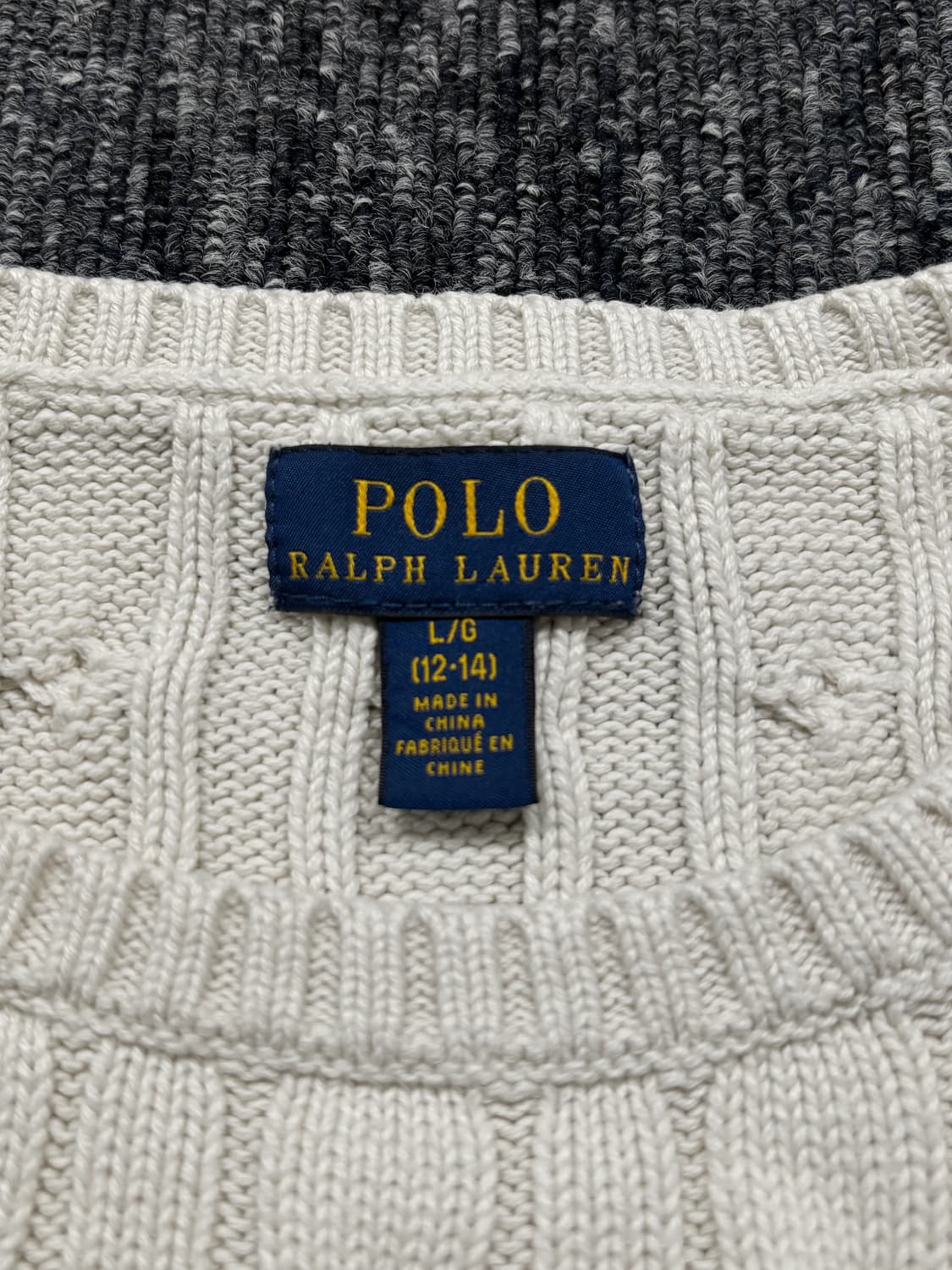 폴로 화이트 꽈배기 니트 상품이미지5