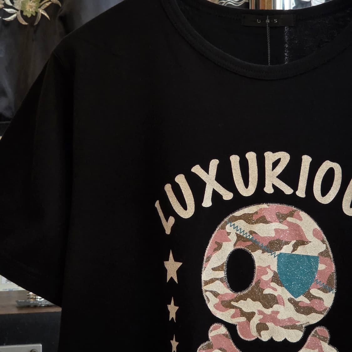 JPN 키치 스컬 프린팅 반팔 상품이미지2