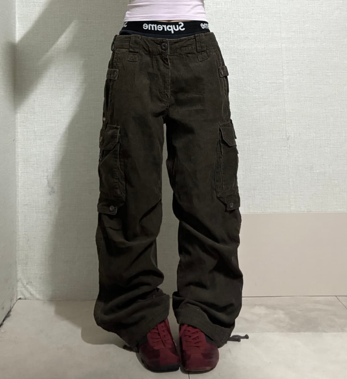 브라운 코듀로이 카고팬츠 상품이미지2