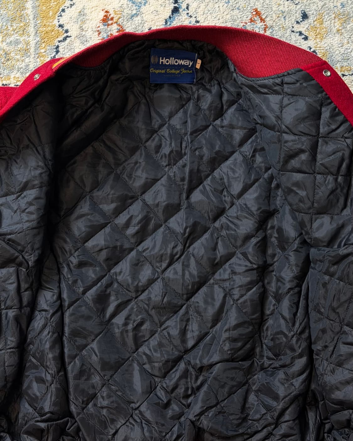 Made in USA 할로웨이 레더암 바시티자켓 상품이미지5