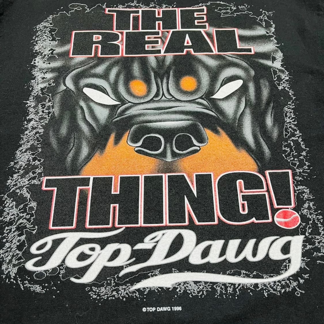 Top Dawg 90s 불독 다크 반팔 티셔츠 상품이미지6