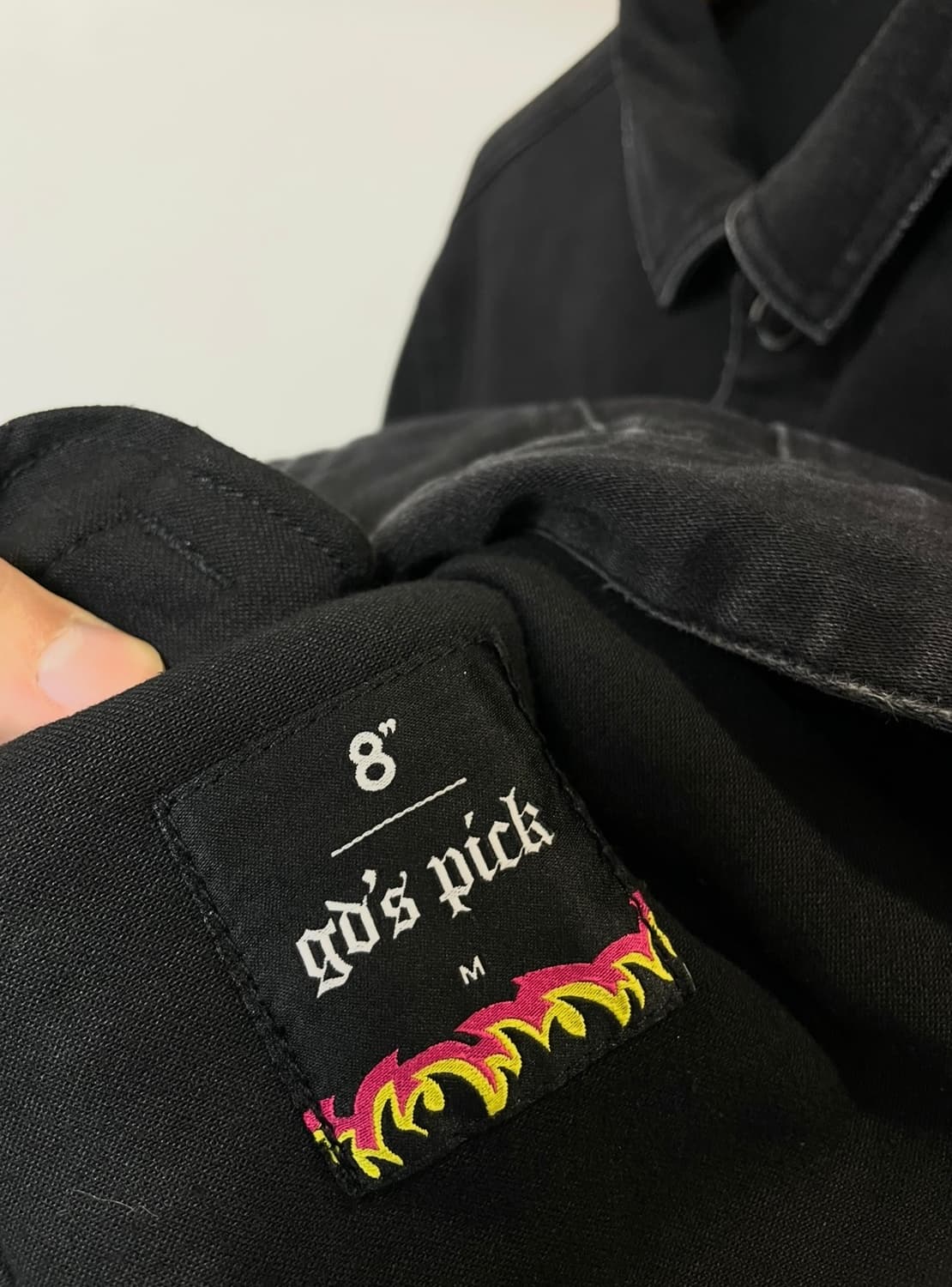 (M) 8 X G-Dragon 블랙 흑청 디스트로이드 데님 자켓 상품이미지5