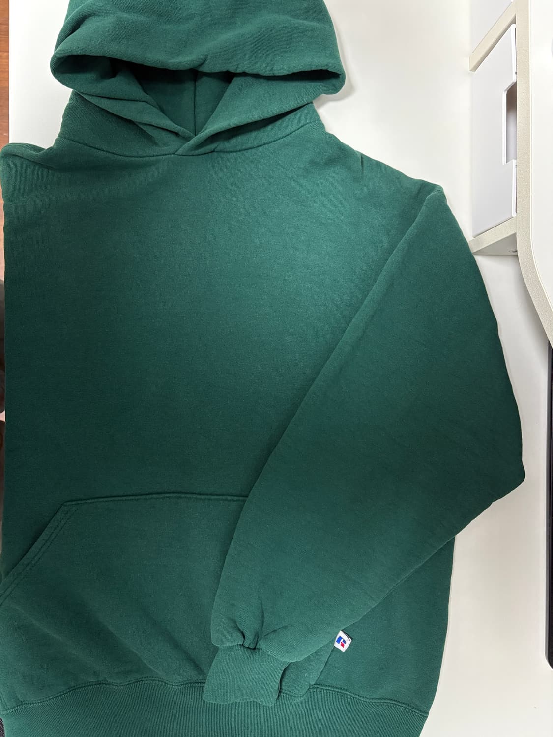 미제 usa 90s 러셀 후디 후드 그린 L 라지사이즈 상품이미지5