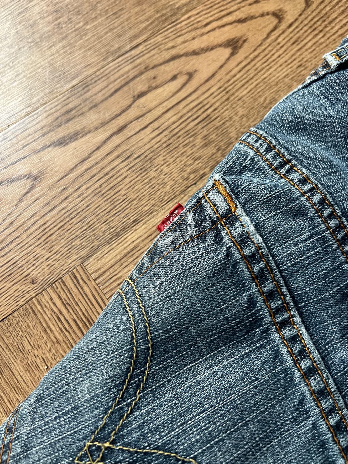 [34]00's 리바이스 USA 505 빈티지 워싱 스트레이트 데님 팬츠 상품이미지7