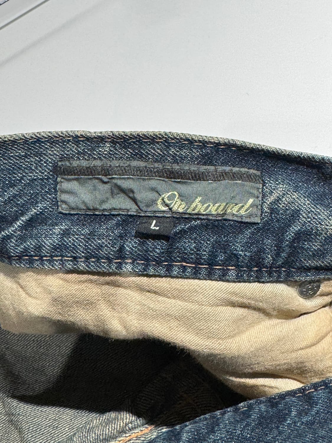 온보드 데미지 부츠컷 데님팬츠  상품이미지8