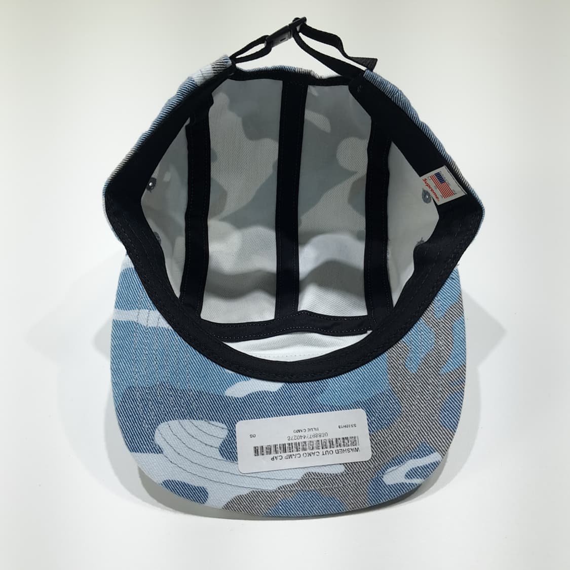 CL740 슈프림 미국판 워시드블루 밀리터리 카모 캠프캡 모자 상품이미지6