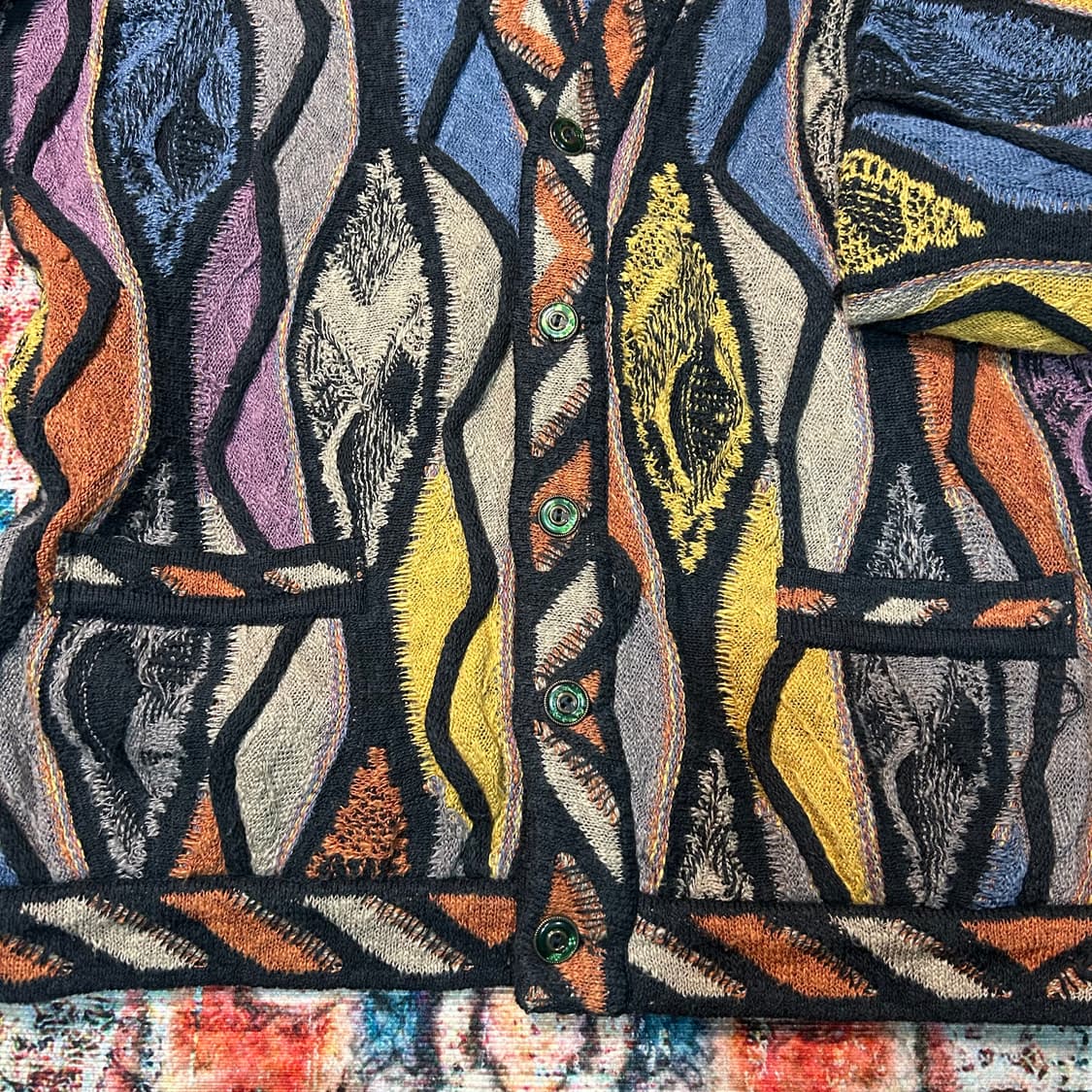 [L] 90s 쿠지 3D 케이블 호주 울 가디건 상품이미지5