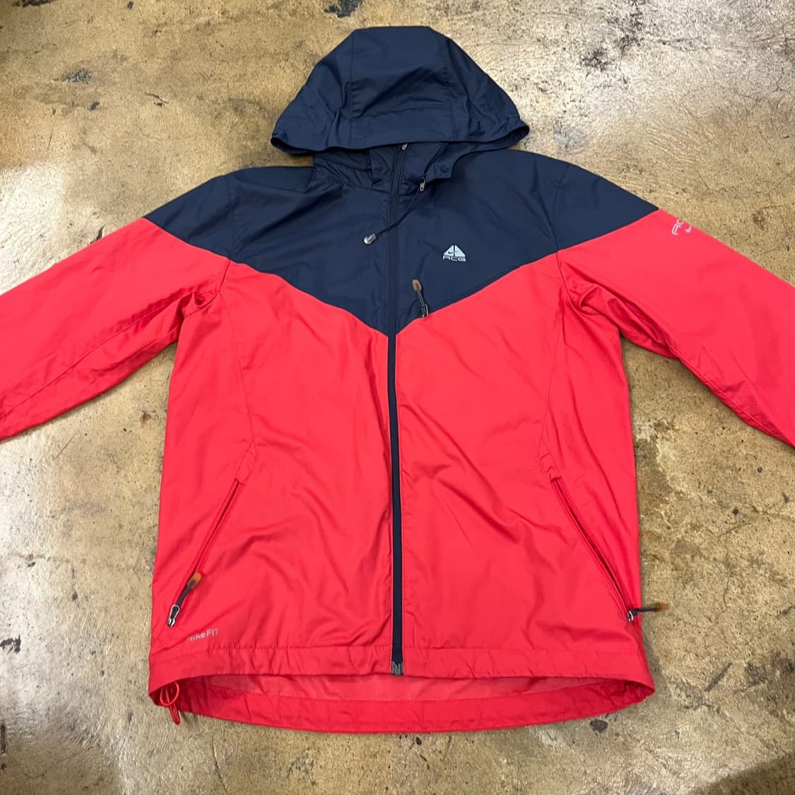[정품/S,95] 나이키 ACG 후드 바람막이 레드네이비 b14 상품이미지3