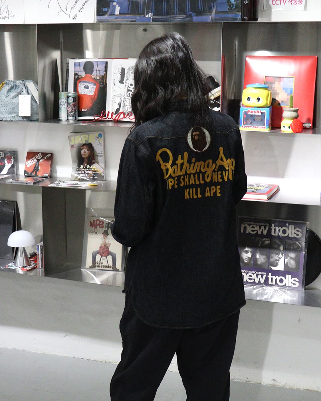 베이프 A BATHING APE Champion Denim Shirt 상품이미지2