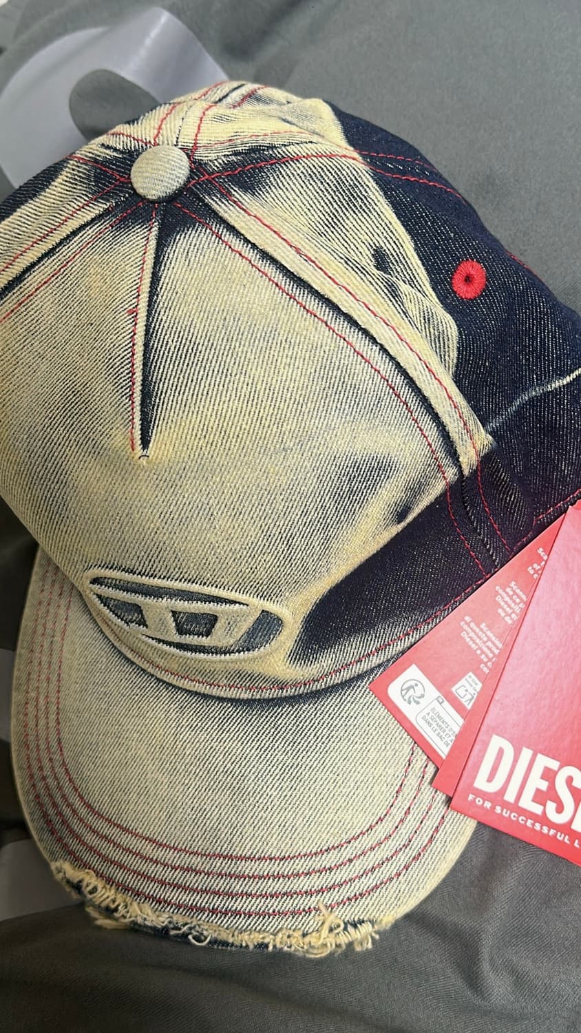디젤 C- 세이몬 데님 트리티드 볼캡 ( 블루 / 화이트 )  상품이미지3
